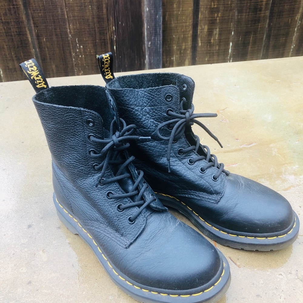 Dr. Martens Black Leather Combat Boots
